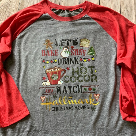 Next Level Apparel Tops - Hallmark Christmas Movies Raglan Tee Next Level Apparel Tops - Hallmark Christmas Movies Raglan Tee